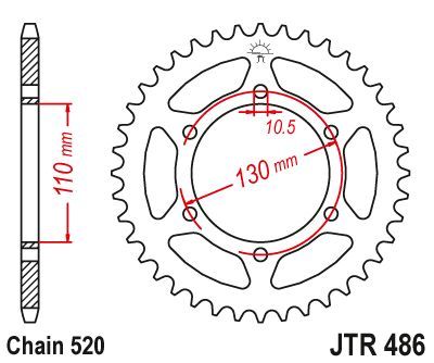 Load image into Gallery viewer, JT Sprockets Rear Steel Sprocket 39 Tooth 39T 520 Chain JTR486.39