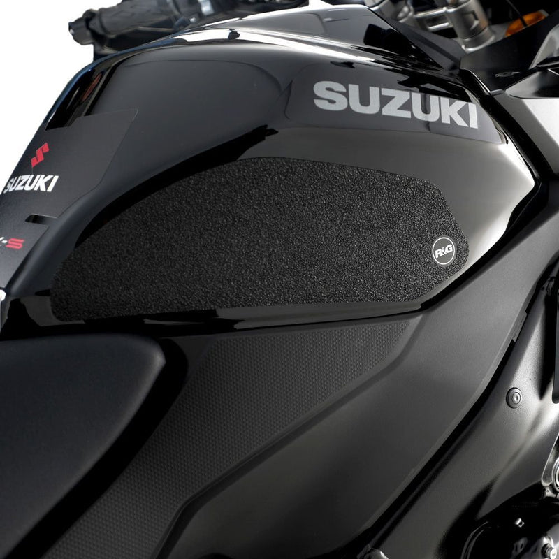 Load image into Gallery viewer, R&G Racing Black Tank Traction Grips 2 piece For 2021-2024 Suzuki GSX-S 950