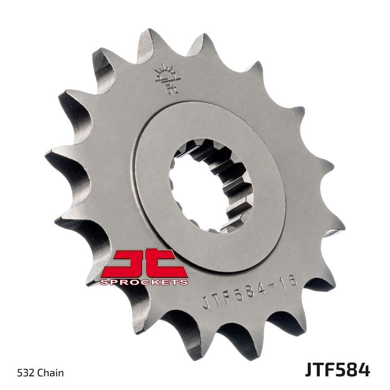 Load image into Gallery viewer, JT Sprockets Front Steel Countershaft Sprocket 16 Tooth 16T 532 Chain JTF584.16