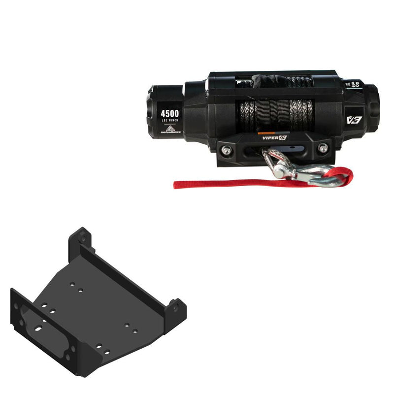 Load image into Gallery viewer, Viper 4500lbs V3 Winch Black Rope With Mount For Yamaha Wolverine R-Spec 2016-2018