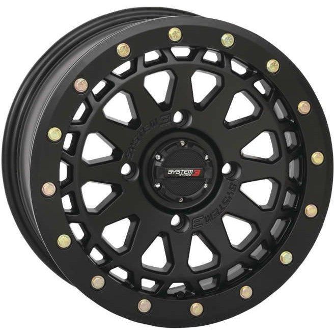 Load image into Gallery viewer, System 3 SB-6 Beadlock Matte Black Wheel 15x7 4/137 6+1 (+45mm) 15S3-6538
