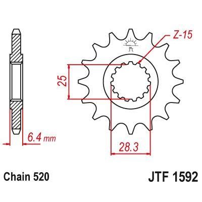 Load image into Gallery viewer, JT Sprockets Front Steel Countershaft Sprocket 14 Tooth 14T 520 Chain For Yamaha Raptor 700R YFM700R RL 2020-2024 JTF1592.14