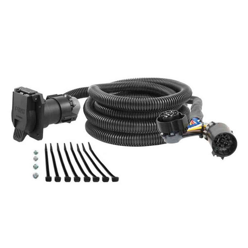 Load image into Gallery viewer, Curt 10' Custom Wiring Extension Harness (Adds 7-Way RV Blade style plug to Pickup Bed), fits Select Ford, Ram, Nissan, Toyota