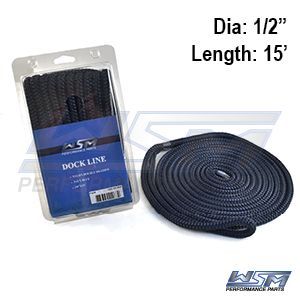 Load image into Gallery viewer, WSM 1/2'' x 15' Nylon Navy Blue Dock Line 1000-1215NB