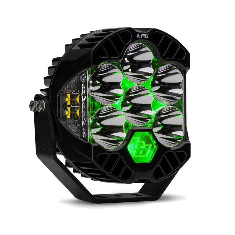 Load image into Gallery viewer, Baja Designs Auxiliary LED Light Pod Each Green Backlight LP6 Pro Series Driving/Combo Pattern Clear Lens Universal 270016