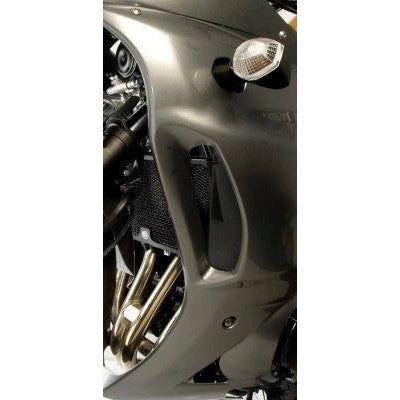 Load image into Gallery viewer, R&G Racing Black Aluminum Radiator Guard For 2011-2012 Suzuki GSX1250FA ABS