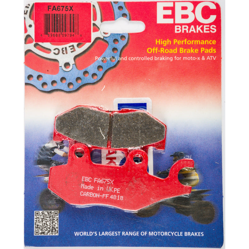 Load image into Gallery viewer, EBC 1 Pair Performance X-Series Carbon Brake Pads MPN FA675X