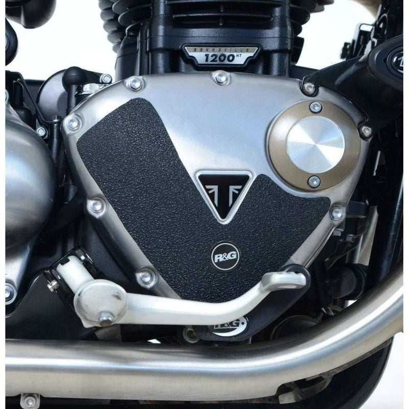 Load image into Gallery viewer, R&G Racing Black Boot Guard Kit For 2017-2024 Triumph Bonneville Bobber