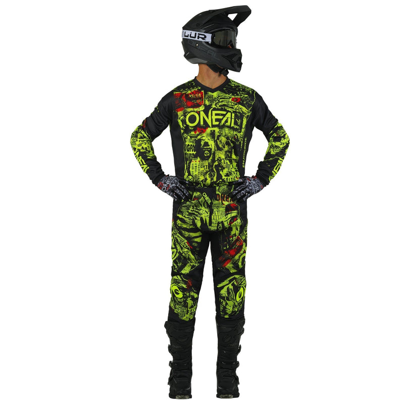 Load image into Gallery viewer, Motocross Jersey 242 O'Neal Element Attack Black / Neon Motocross Jersey