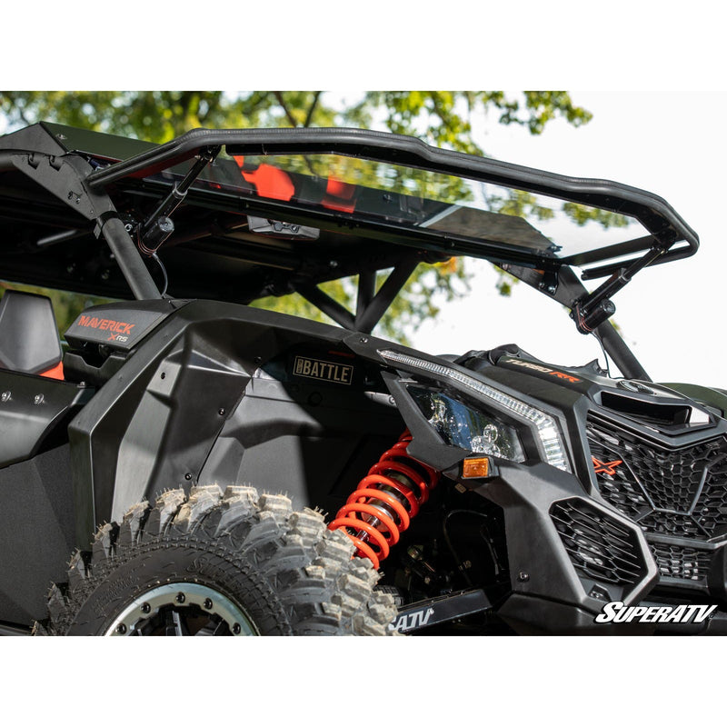 Load image into Gallery viewer, SuperATV Can-Am Maverick X3 MaxDrive Power Flip Windshield PFWS-CA-X3-70