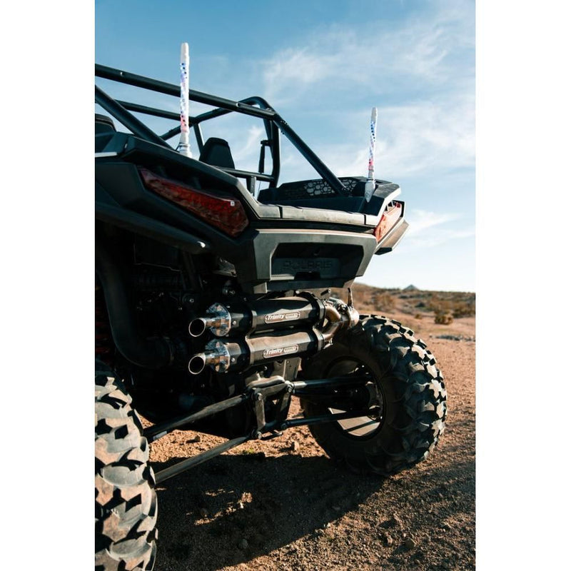 Load image into Gallery viewer, Trinity Racing Stage 5 Dual Slip On Exhaust Black Muffler TR-4186S-BK