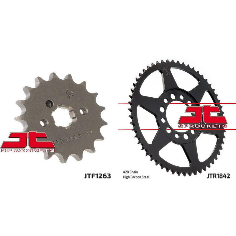 Load image into Gallery viewer, Front & Rear Sprocket Kit for YAMAHA DT125 E-USA 77 JT Sprockets