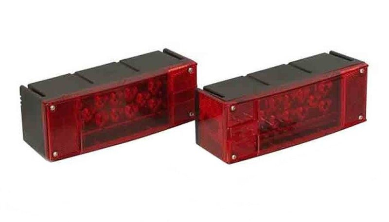 Load image into Gallery viewer, Waterproof Low Profile Trailer Light Kit / 20 ft. Harness with 4-Flat Plugs and License Plate Bracket