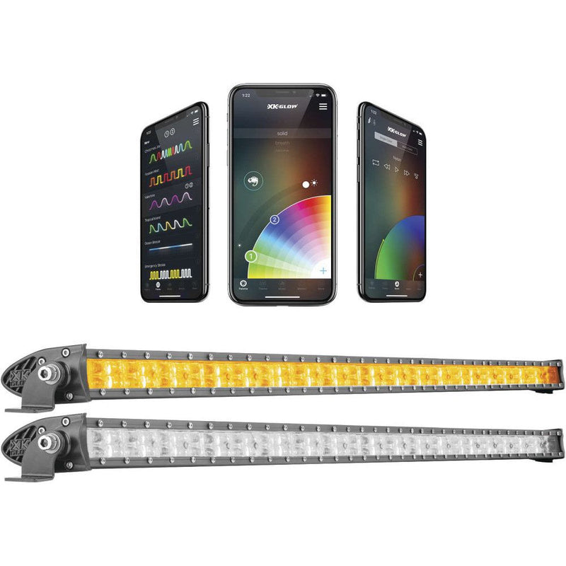 Load image into Gallery viewer, XK Glow App Controlled RGBW LED Light Bar Black 50" - XK-BAR-50
