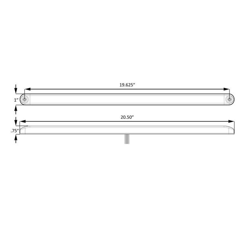 Load image into Gallery viewer, Clear Lens, Red Diodes Thinline over 80 Stop/Turn/Tail/Back-Up Light