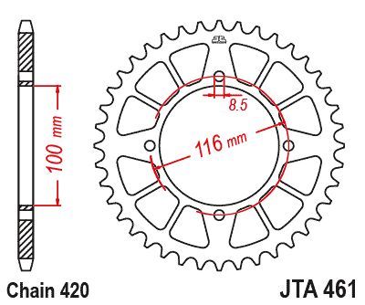 Load image into Gallery viewer, JT Sprockets Rear Racelite Aluminum Race Sprocket Black 50 Tooth 50T 420 Chain