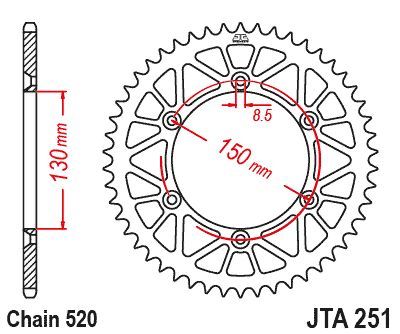 Load image into Gallery viewer, JT Sprockets Rear Racelite Aluminum Race Sprocket Black 48 Tooth 48T 520 Chain