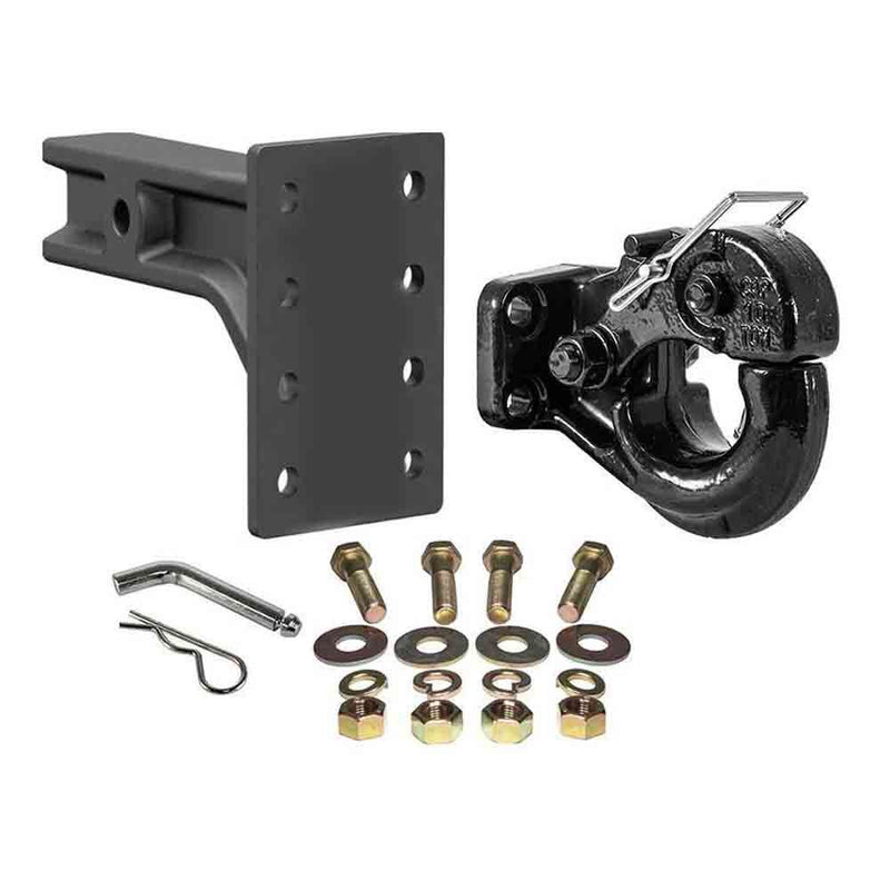 Load image into Gallery viewer, 10 Ton Pintle Hook With Curt Adjustable Pintle Mount (2-1/2" Shank, 20,000 lbs., 7-1/4" High, 10-3/4" Long) (PH-10-T-48348)