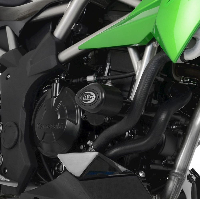 Load image into Gallery viewer, R&G Racing Black Aero Style Crash Protectors For 2019-2020 Kawasaki Z125