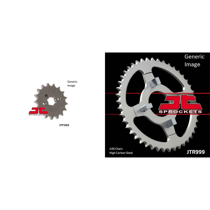 Load image into Gallery viewer, JT SPROCKETS Front and Rear Steel Sprocket Kit for OffRoad HONDA CT110 1980