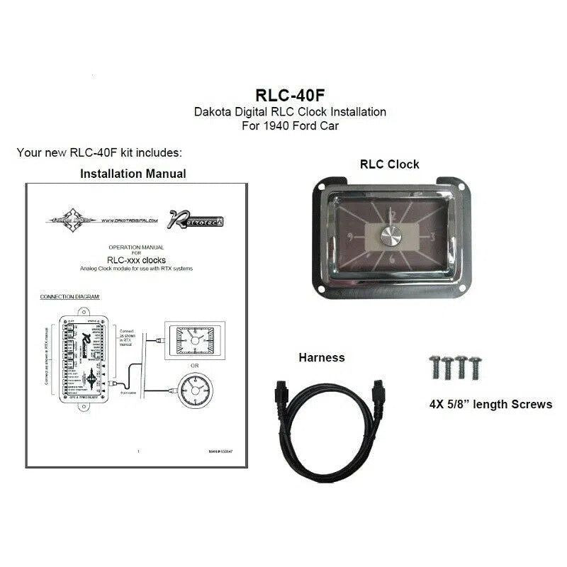 Load image into Gallery viewer, Dakota Digital 1940 Ford Car Analog Clock Gauge use with RTX System RLC-40F-X
