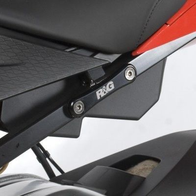 Load image into Gallery viewer, R&G Racing Black Rear Foot Rest Delete Blanking Plates For 2009-2014 BMW HP4 ABS
