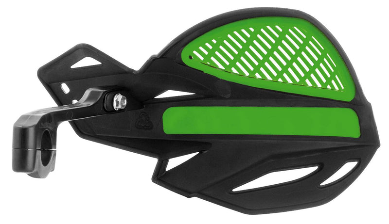 Load image into Gallery viewer, Acerbis Black/Green Uniko Vented Handguards - 2072671043