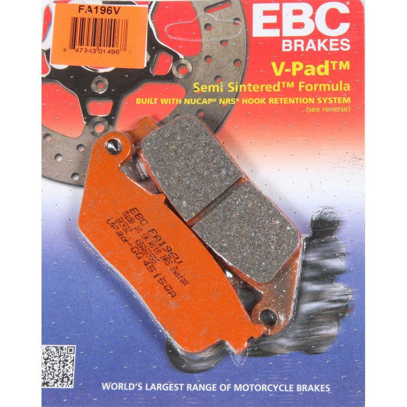 Load image into Gallery viewer, EBC 1 Pair V-Pad Semi-Sintered Touring Brake Pads MPN FA196V