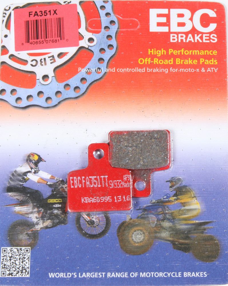 Load image into Gallery viewer, EBC 1 Pair Performance X-Series Carbon Brake Pads MPN FA351X
