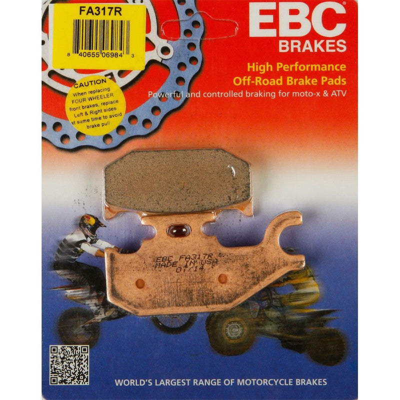 Load image into Gallery viewer, EBC 1 Pair Sintered R Series Heavy-Duty Brake Pads MPN FA317R