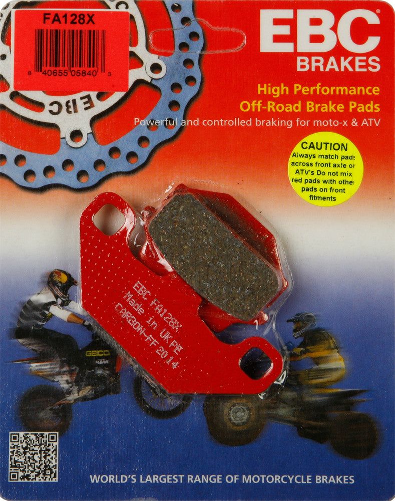 Load image into Gallery viewer, EBC 1 Pair Performance X-Series Carbon Brake Pads MPN FA128X