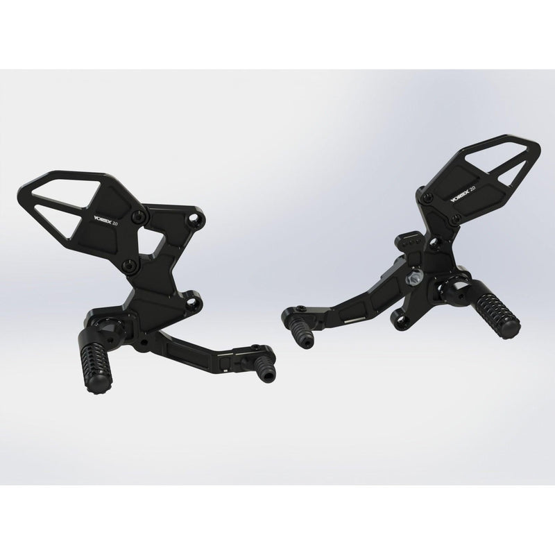 Load image into Gallery viewer, Vortex Racing Adjustable Rear Set Black - RS433K