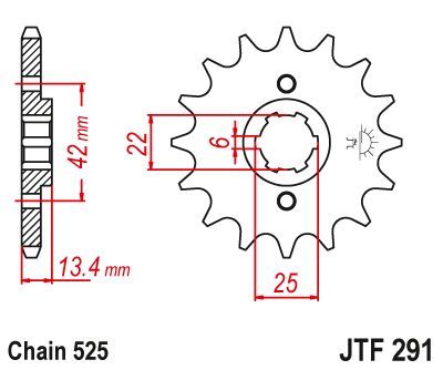Load image into Gallery viewer, JT Sprockets Front Steel Sprocket 14 Tooth 14T 525 Chain JTF291.14