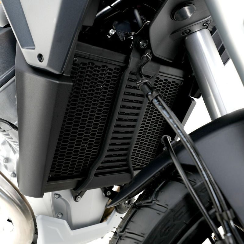 Load image into Gallery viewer, R&G Racing Matt Black PRO Radiator Guard For 2024-2024 Moto Guzzi Stelvio