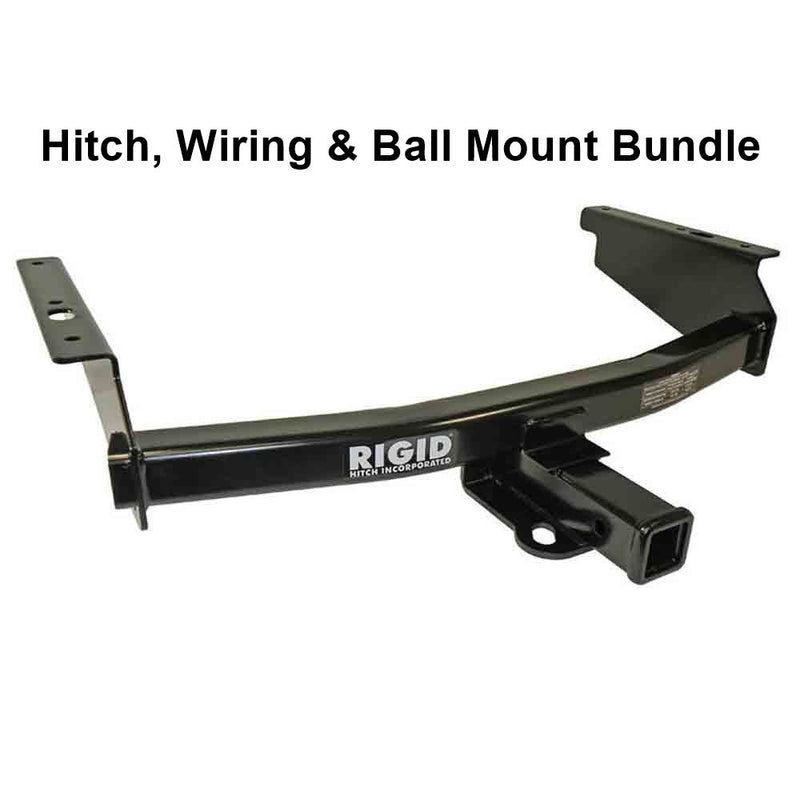 Load image into Gallery viewer, Rigid Hitch (R3-0160) Class III 2 Inch Receiver Trailer Hitch Bundle - Includes Ball Mount and Custom Wiring Harness fits 2002-2007 Jeep Liberty