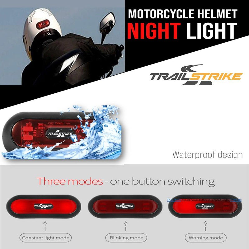 Load image into Gallery viewer, Trailstrike LED Motorcycle Bike Bicycle Red Rear Helmet Light Lamp