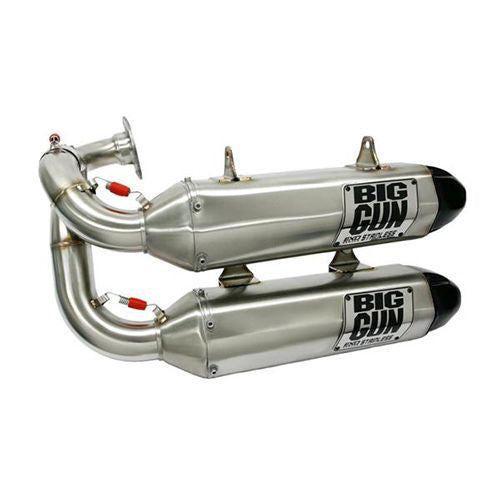 Load image into Gallery viewer, Big Gun EXO Stainless Steel Dual Slip-On Exhaust With Black End Tip For Honda Talon 1000X 1000R