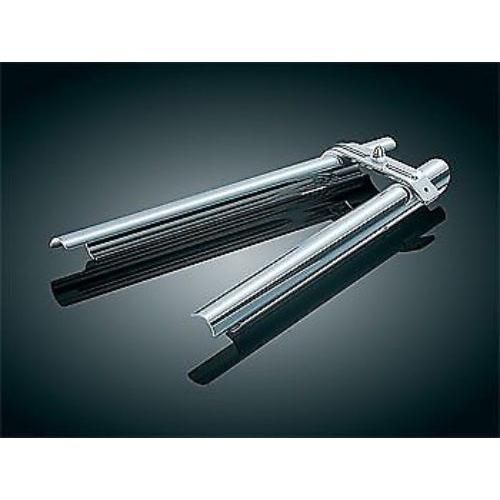 Load image into Gallery viewer, KURYAKYN CHROME DOWN TUBE COVERS FOR 2000-2006 HARLEY DAVIDSON SOFTAIL MODELS HD