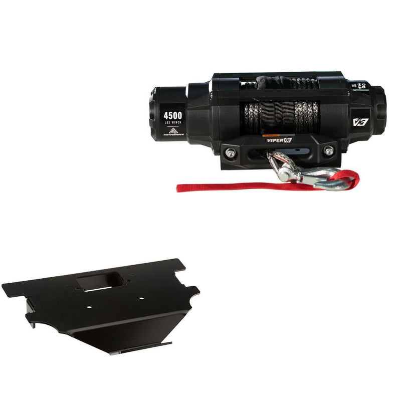 Load image into Gallery viewer, Viper 4500lbs V3 Winch Black Rope With Mount For Honda Big Red 200 1982-1984