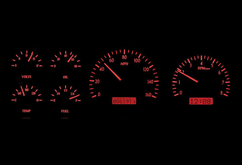 Load image into Gallery viewer, Dakota Digital 1987-1991 Ford Pickup/Bronco VHX Black Red Display Gauge Kit VHX-87F-PU-K-R