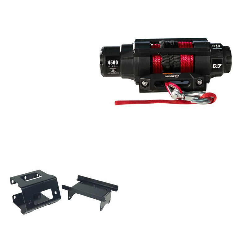 Load image into Gallery viewer, Viper 4500lbs V3 Winch Red Rope With Mount For Polaris Sportsman 550 2010-2014
