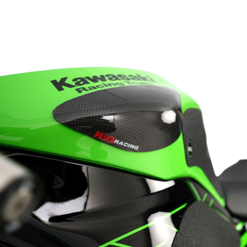 Load image into Gallery viewer, R&G Racing Carbon Fibre Tank Sliders For 2008-2009 Kawasaki Ninja ZX10R ZX1000E