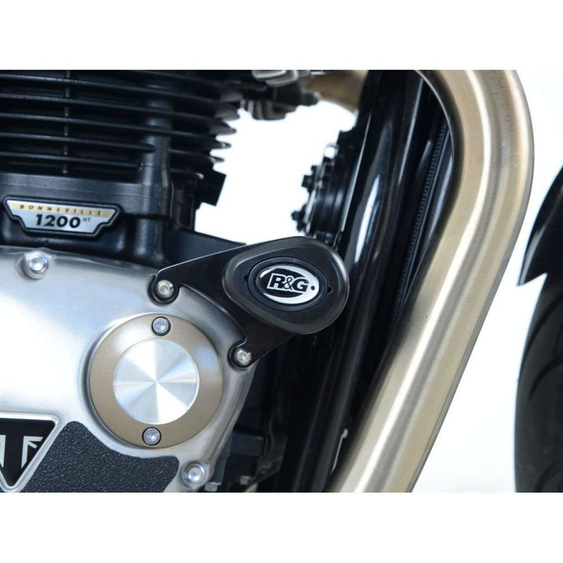Load image into Gallery viewer, R&G Racing Black Aero Style Crash Protection Bobbins For 2017-2024 Triumph Bonneville Bobber