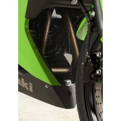 Load image into Gallery viewer, R&G Racing Black Downpipe Grill For 2013-2017 Kawasaki Ninja 250