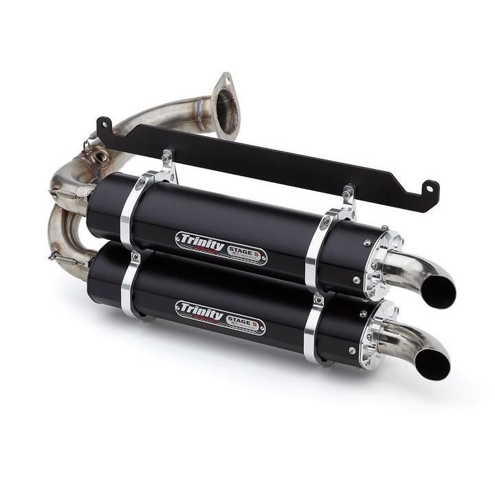 Load image into Gallery viewer, Trinity Racing Stage 5 Dual Slip On Exhaust Black Muffler TR-4169S-BK