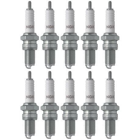 Set 10 NGK Standard Spark Plugs for Kawasaki BAYOU 1999-1988 Engine 220cc