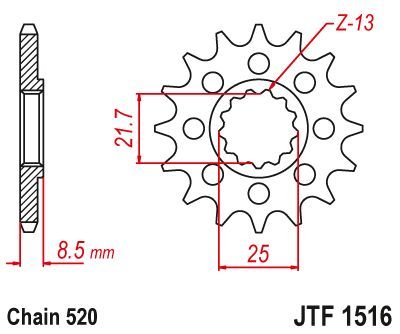 Load image into Gallery viewer, JT Sprockets Front Steel Countershaft Sprocket 15 Tooth 15T 520 Chain