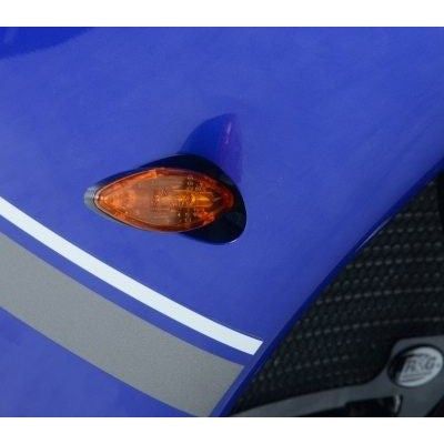 Load image into Gallery viewer, R&G Racing Black Front Indicator Adapter Kit For 2014-2015 Yamaha FZ09