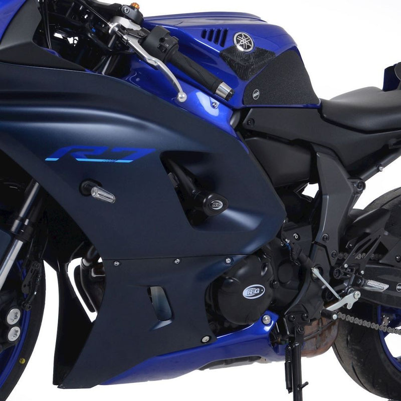 Load image into Gallery viewer, R&G Racing Black Race Aero Style Crash Protectors For 2022 Yamaha YZF R7