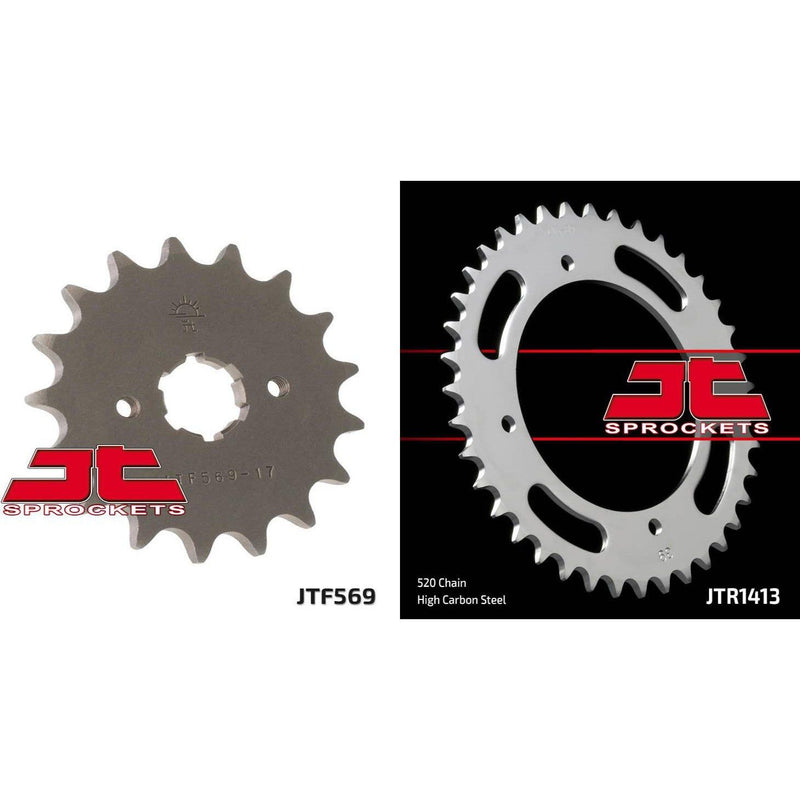 Load image into Gallery viewer, Front & Rear Sprocket Kit for KAWASAKI KXF250 A1,A2 Tecate 87-88 JT Sprockets